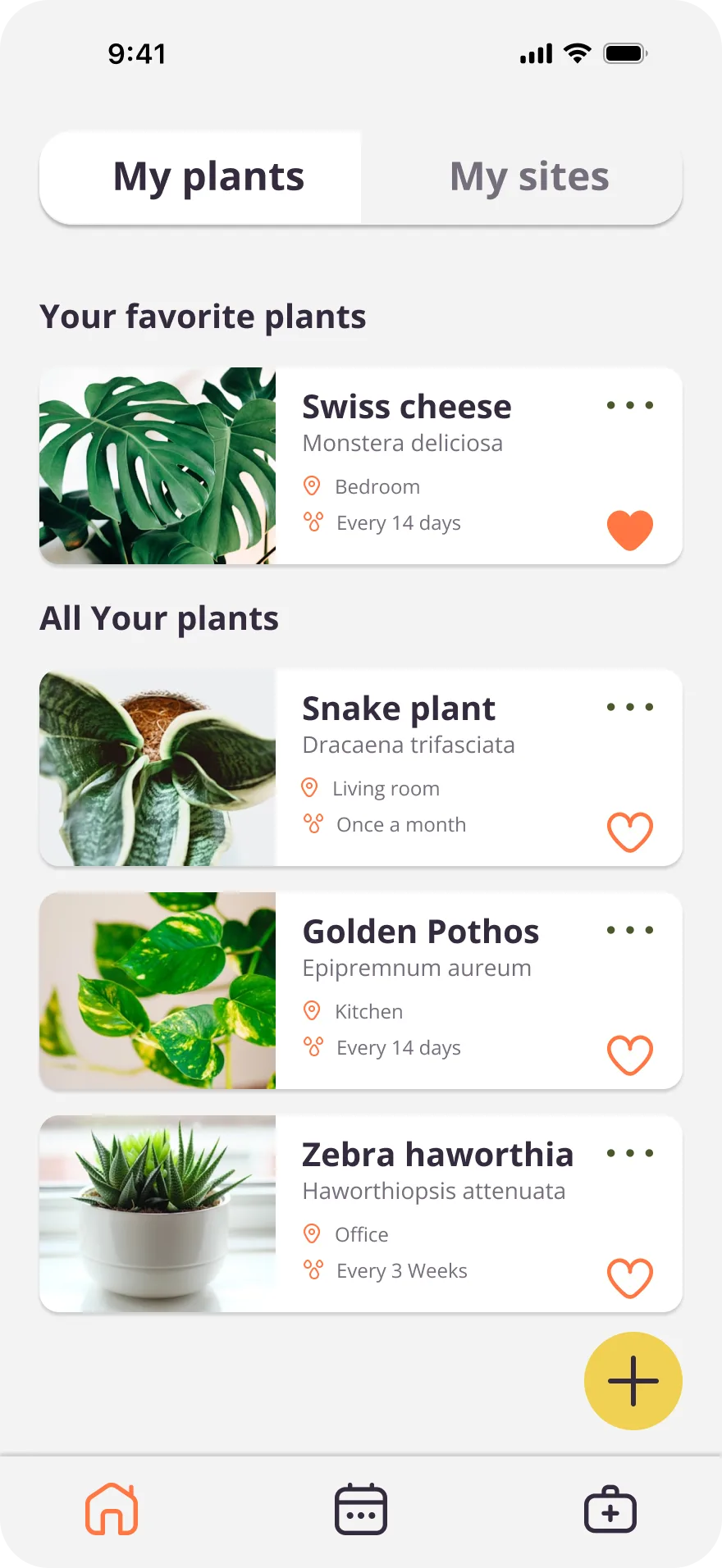 Plantify my plants screen