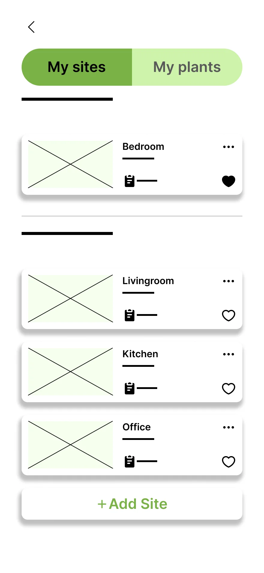 Digital wireframe — my site