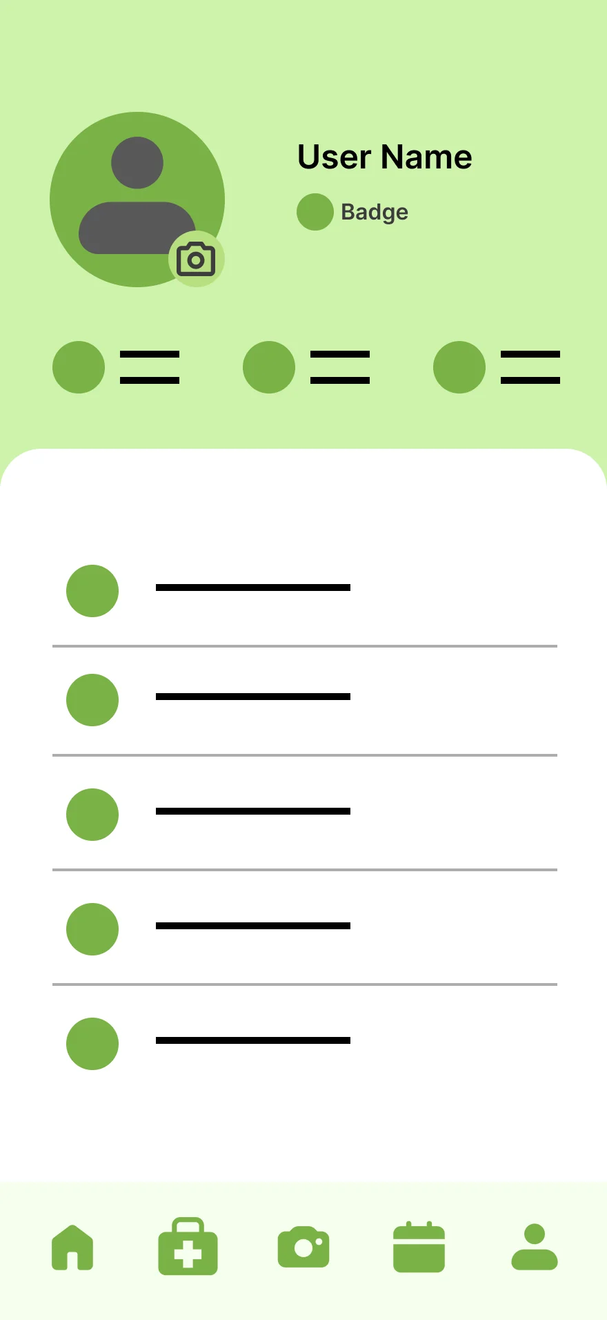 Digital wireframe — profile